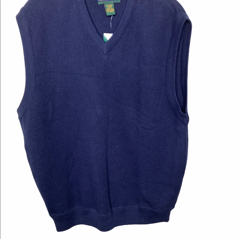 Izod Club Sweater Vest Navy Size Large Mens